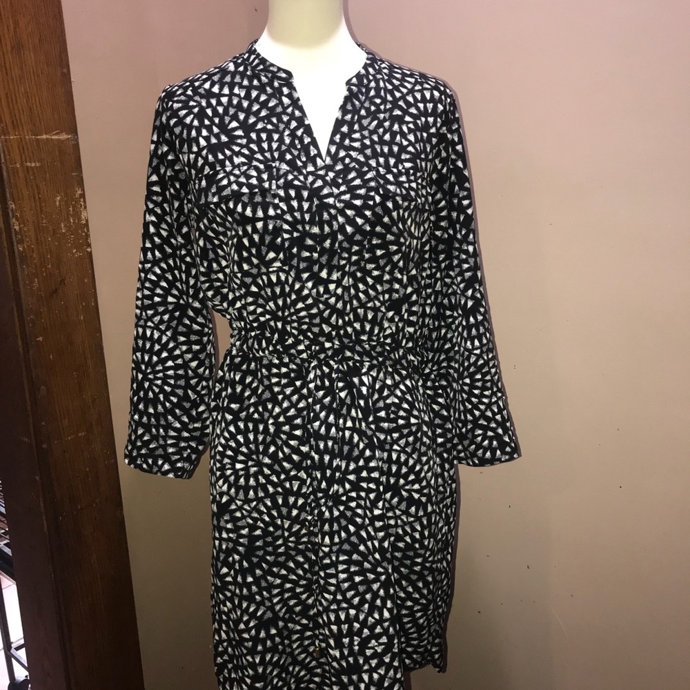 (Massimo) Printed long sleeve dress.